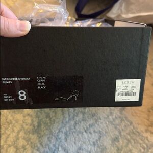 J Crew Black Suede Heels